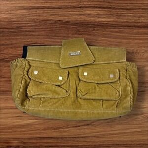Miche‎ Corduroy Shoulder Bag Satchel Top Handle Olive Green Flap Pockets